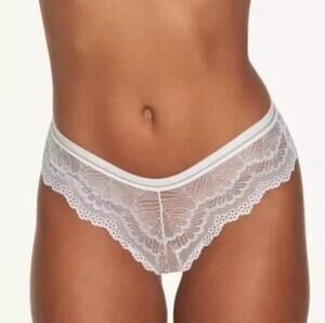 NWT Frederick's of Hollywood White Metallic Boyshort Panty Lace Plus Size 1X